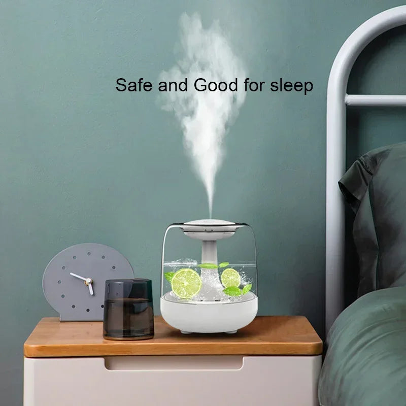 Xiaomi Mijia Usb Humidifier Transparent Water Tank Add Fruit Home Cute Ultrasonic Jellyfish Seven Color Night Light Humidifier