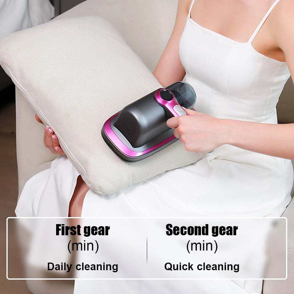 Mattress Vacuum Cleaner Cordless UV Bed Vacuum Cleaner Multifunction UV Mite Remover 2 Gear LCD Display for Bed Mattress Pillow