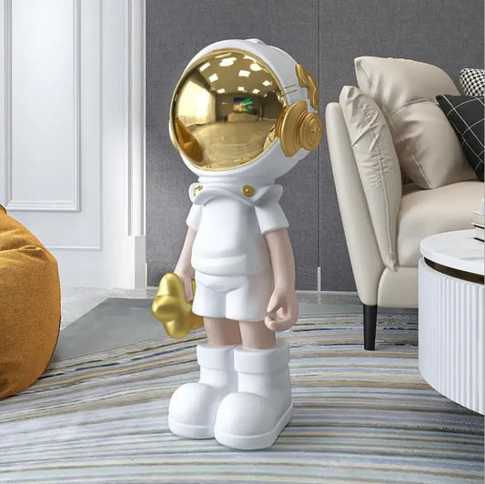Europäische luxuriöse große Boden-Astronauten-Harzornamente für Zuhause und Wohnzimmer