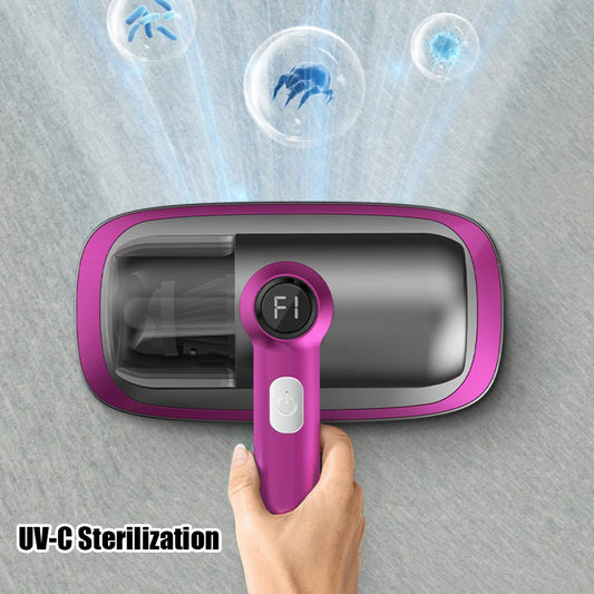 Mattress Vacuum Cleaner Cordless UV Bed Vacuum Cleaner Multifunction UV Mite Remover 2 Gear LCD Display for Bed Mattress Pillow