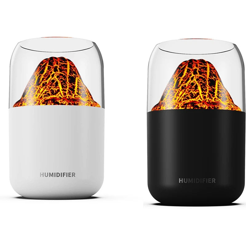 1Set Luftbefeuchter Kühle Flamme Lampe Stille Desktop Umgebungs Lampe Luftbefeuchter Aromatherapie Maschine Mini