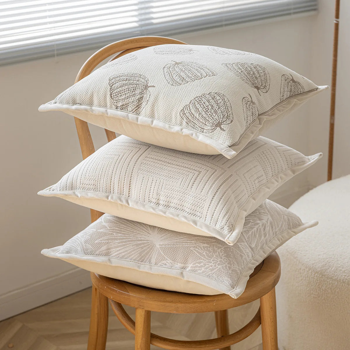 Einfacher beige Wurfkissenbezug 45x45 Cojines Decorativos Para Sofa