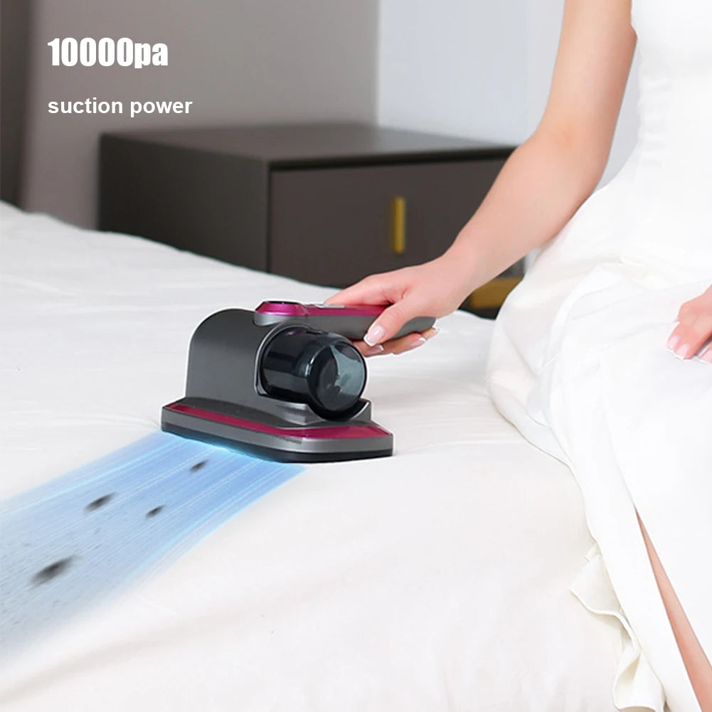 Mattress Vacuum Cleaner Cordless UV Bed Vacuum Cleaner Multifunction UV Mite Remover 2 Gear LCD Display for Bed Mattress Pillow