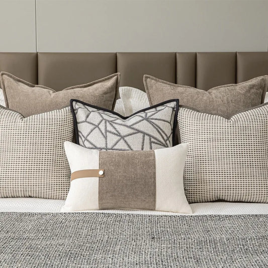 Kissenbezug, modern, modisch, für Zimmer, Bett, Sofa, Heimdekoration, Baumwollleinen, Hotel-Kissenbezug, weich und bequem, passend