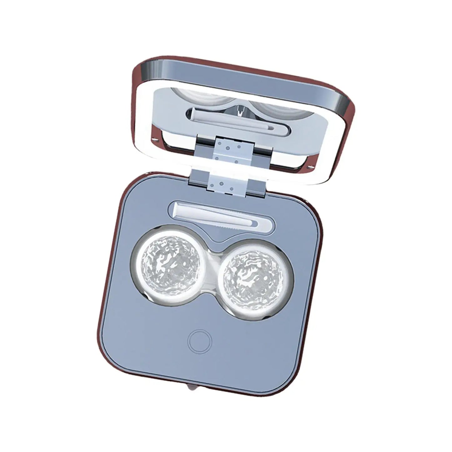 Contact Lens Ultrasonic Cleaning Machine Eye Contact Lens Case USB Rechargeable Small Size Travel with Mirror Cleaner Container
