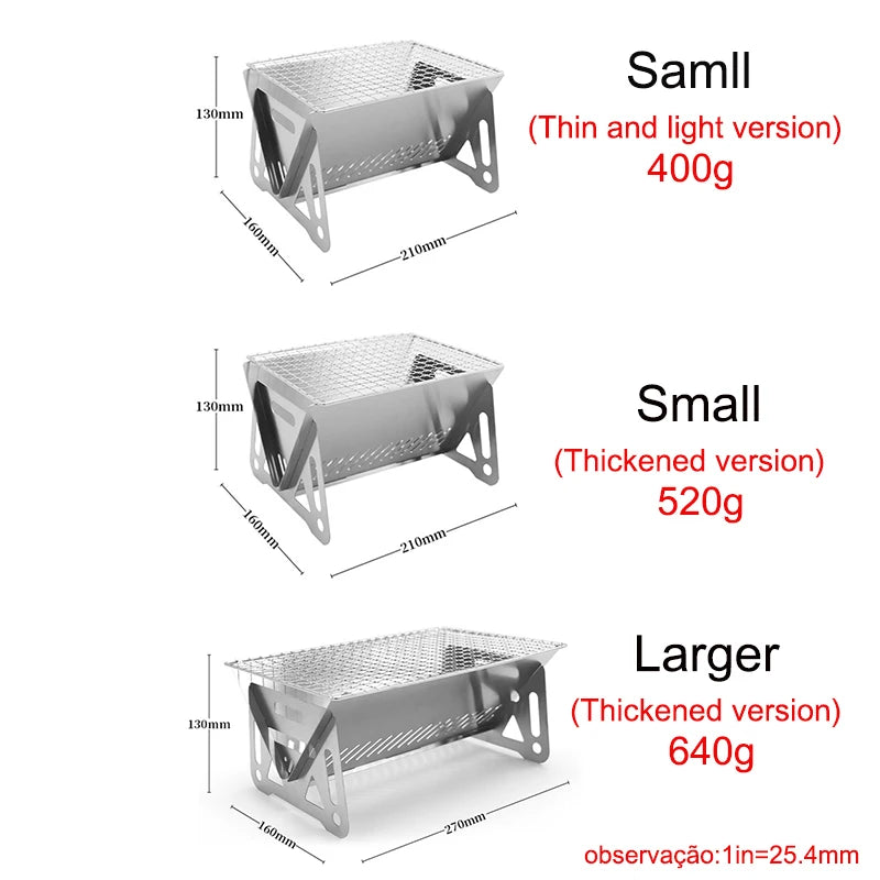 Tragbarer klappbarer Grill