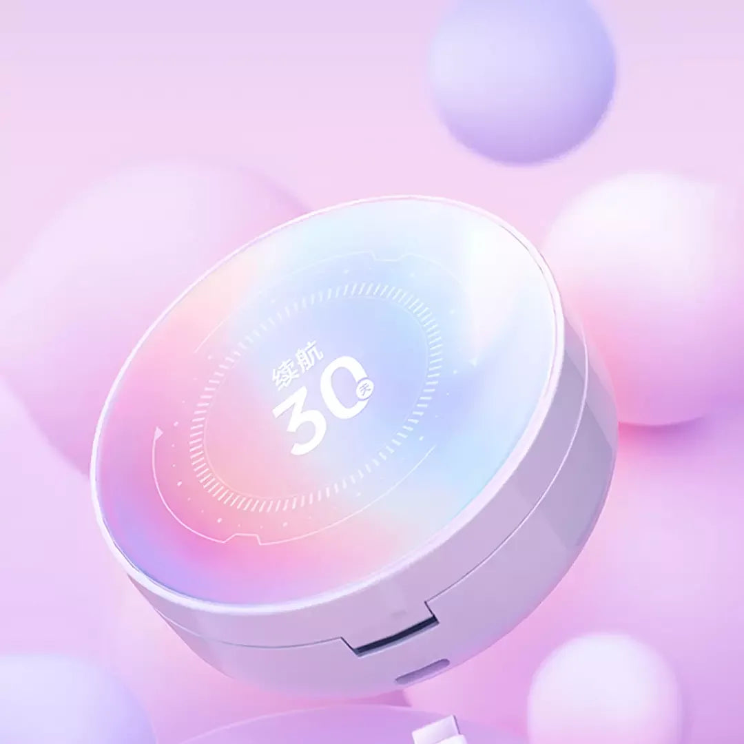 Lofans Ultrasonic Vibration Contact Lens Cleaning Box Purple One-key Control Mini Glasses Cleaner Built-in Makeup Mirror C1