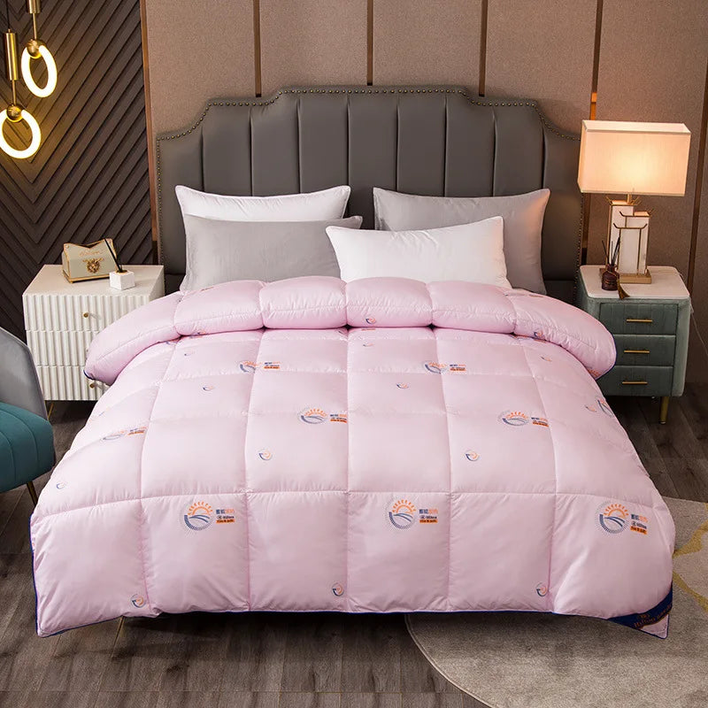 Latest Comforter Winter Quilted Blanket Goose Down Duvet Quilt 100%Cotton Cover King Queen Blanket Size Twin Stitch одеяло