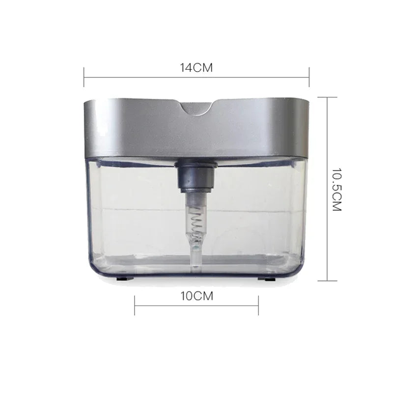 Automatic Liquid Soap Dispensers Soap Box Sponge Kitchen Dishwasher Manual Press Detergent Container Organizer Kitchen Gadgets
