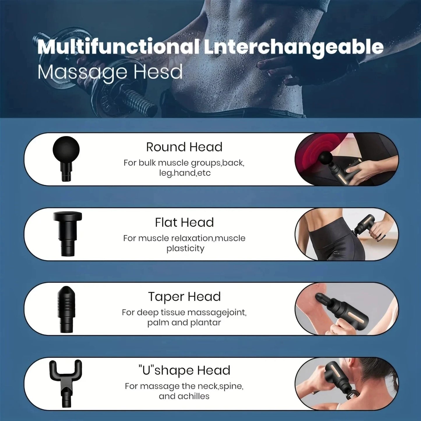 2024 Clucyca Tragbare Massagepistole, 6 Geschwindigkeiten zur Linderung von Muskelschmerzen, Nacken-Schulter-Tiefengewebe-Vibrationsmassagegerät zur Entspannung
