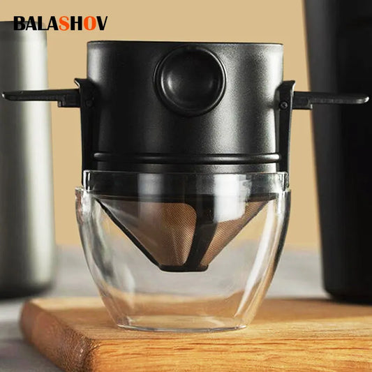 Kaffeefilter tragbarer wiederverwendbarer Trichter Tee -Infuser Edelstahl Tropfkaffee Tee