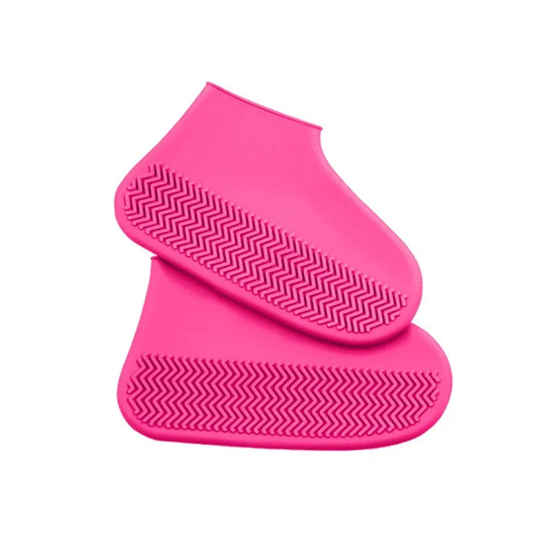 1 Paar wasserdichter rutsch fester Unisex-Silikons chuh Hochela tische, verschleiß feste Regens tiefel für wieder verwendbare Schuh überzüge für Regentage im Freien