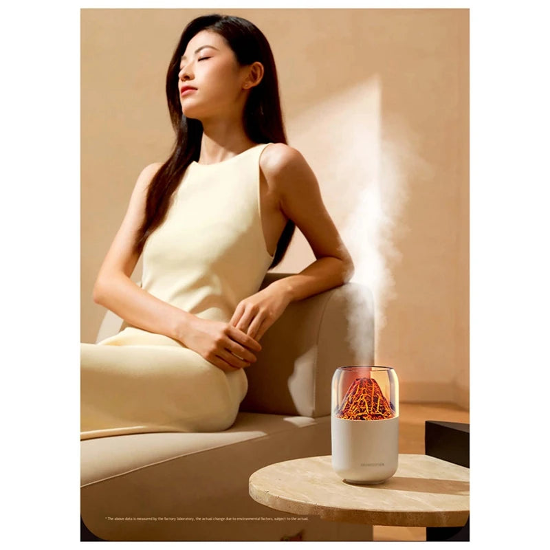 1Set Luftbefeuchter Kühle Flamme Lampe Stille Desktop Umgebungs Lampe Luftbefeuchter Aromatherapie Maschine Mini