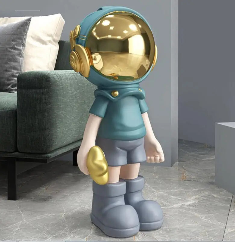 Europäische luxuriöse große Boden-Astronauten-Harzornamente für Zuhause und Wohnzimmer