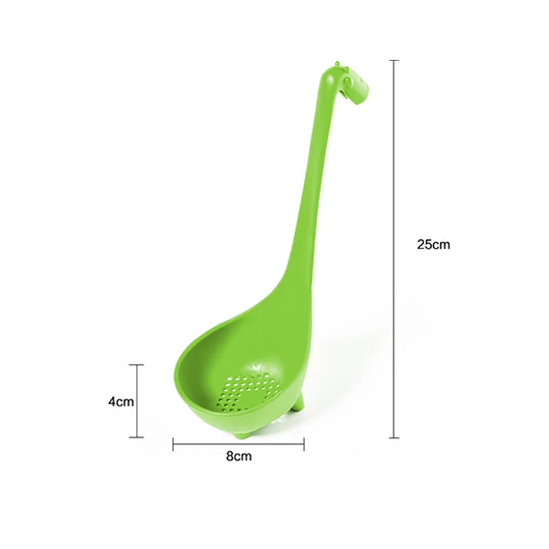 FHEAL Cute Giraffe Colander With Long Handle Food-grade PP Long Handle Cooking Utensils Tableware Spoon Kitchen Accessories