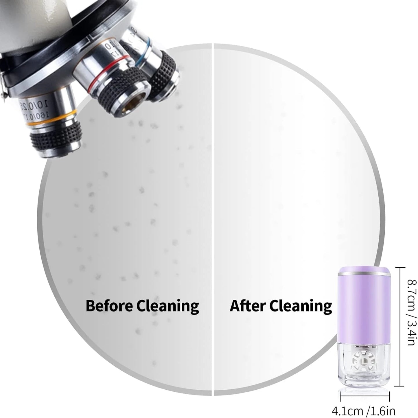 Ultrasonic Contact Lens Cleaner Machine Intelligent Cleaning Case Kit for Soft & Rigid Contact Lenses Automatic Vibration Washer