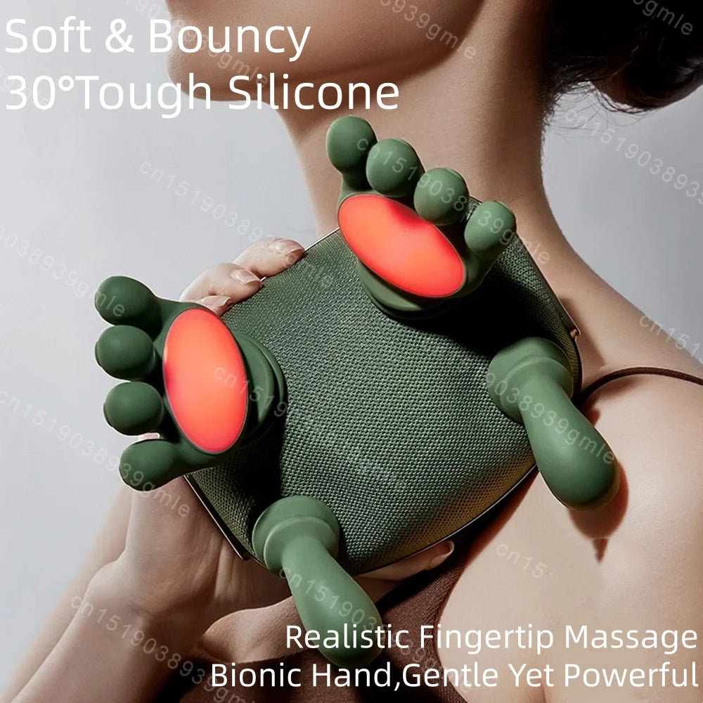 Nacken- und Schultermassagegerät, tiefes Gewebe, Shiatsu-Rücken-Halsmassagegerät, bionische, beheizte Müdigkeit, Linderung, Entspannung der Muskeln  3-stufiges 