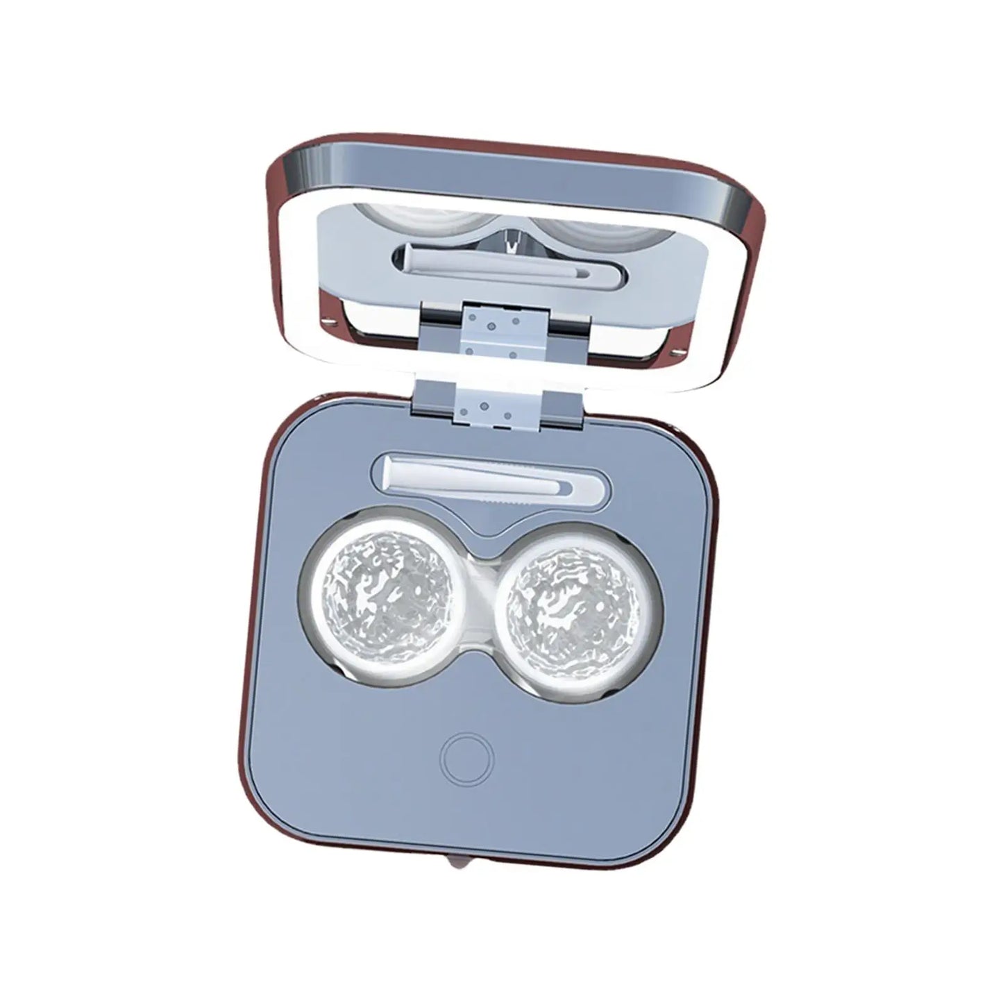 Contact Lens Ultrasonic Cleaning Machine Eye Contact Lens Case USB Rechargeable Small Size Travel with Mirror Cleaner Container