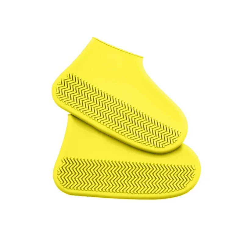 1 Paar wasserdichter rutsch fester Unisex-Silikons chuh Hochela tische, verschleiß feste Regens tiefel für wieder verwendbare Schuh überzüge für Regentage im Freien