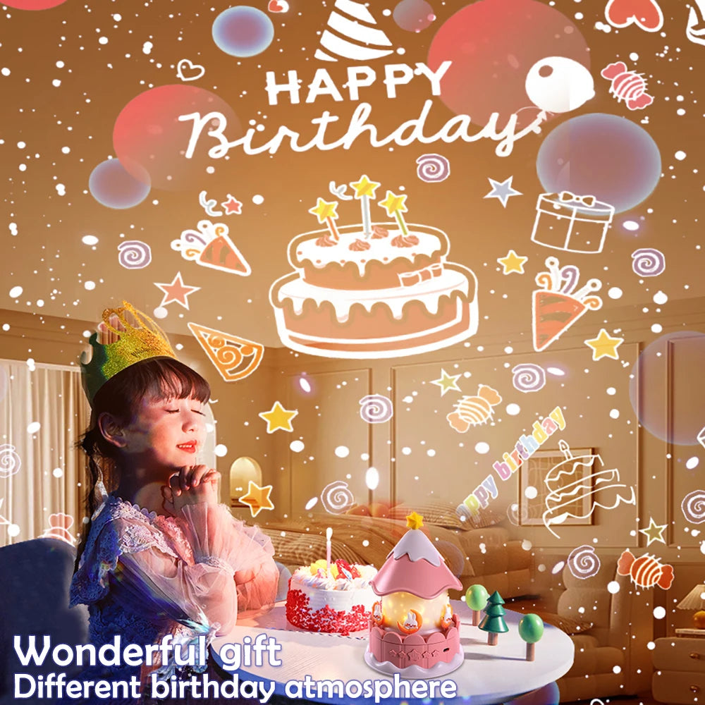 Projektor-Nachtlicht für Kinderzimmer-Dekoration, 21 Filme, Kawaii Ocean Projektion, Nachtlichter für Baby-Schlafzimmer-Geschenke