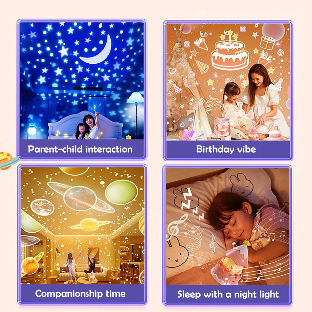 Projektor-Nachtlicht für Kinderzimmer-Dekoration, 21 Filme, Kawaii Ocean Projektion, Nachtlichter für Baby-Schlafzimmer-Geschenke