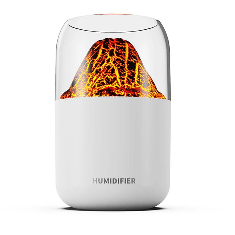 1Set Luftbefeuchter Kühle Flamme Lampe Stille Desktop Umgebungs Lampe Luftbefeuchter Aromatherapie Maschine Mini