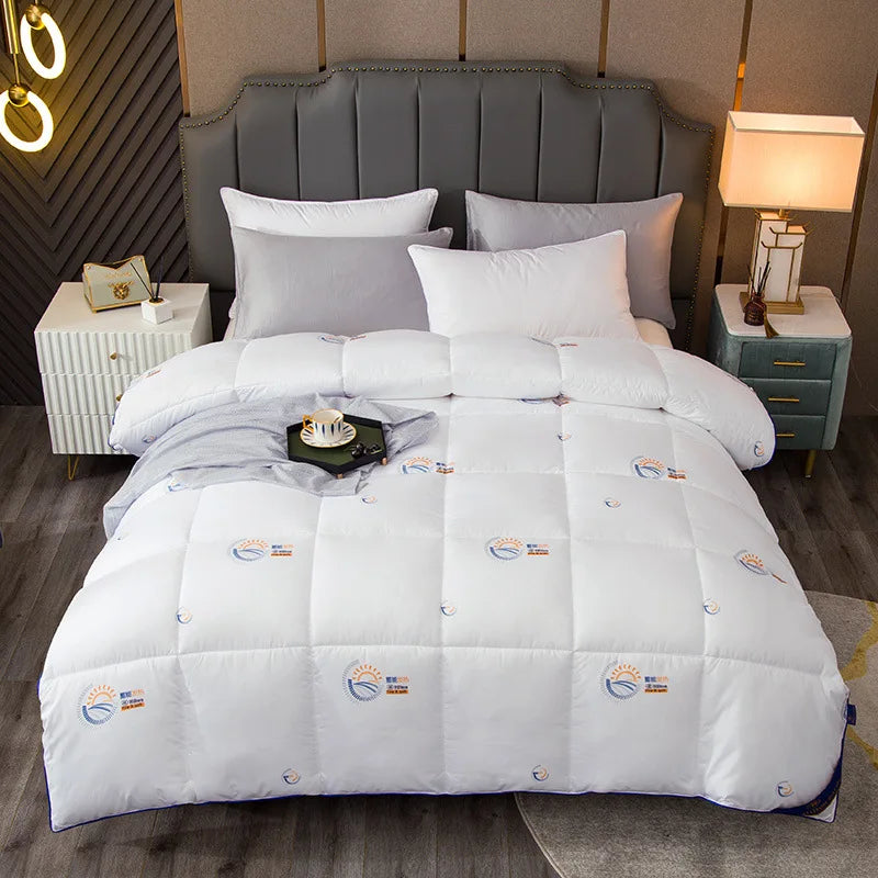 Latest Comforter Winter Quilted Blanket Goose Down Duvet Quilt 100%Cotton Cover King Queen Blanket Size Twin Stitch одеяло