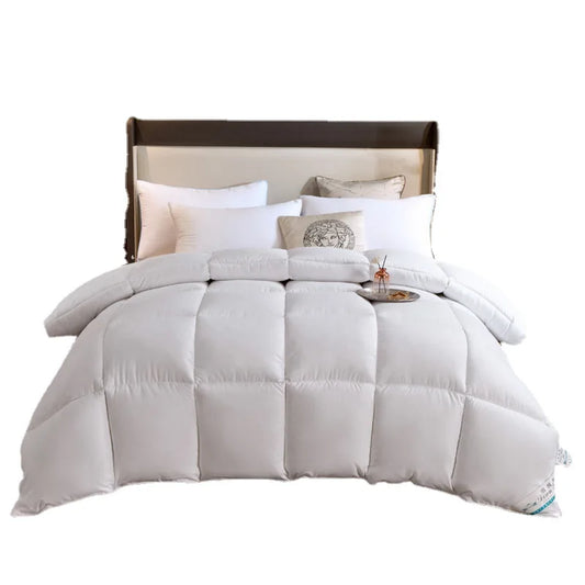 Advanced 100% Goose Down Duvet quilted cotton Quilt cover Comfortable and warm Comforter Winter Thick Blanket Solid Color