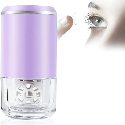 Ultrasonic Contact Lens Cleaner Machine Intelligent Cleaning Case Kit for Soft & Rigid Contact Lenses Automatic Vibration Washer