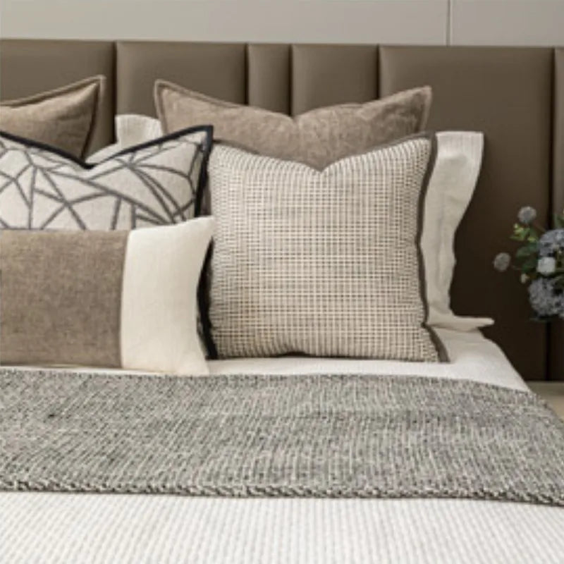 Kissenbezug, modern, modisch, für Zimmer, Bett, Sofa, Heimdekoration, Baumwollleinen, Hotel-Kissenbezug, weich und bequem, passend