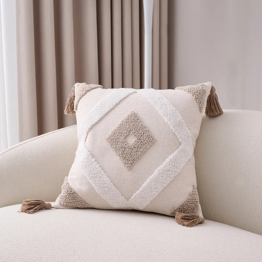 Nordischer Stil Beige Grau Kissenbezug