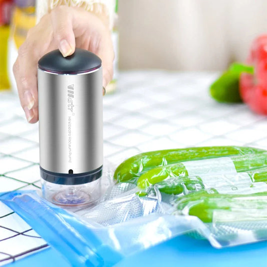 Wiederverwendbare Vakuumversiegelerbeutel mit wiederaufladbarer Handheldpumpe