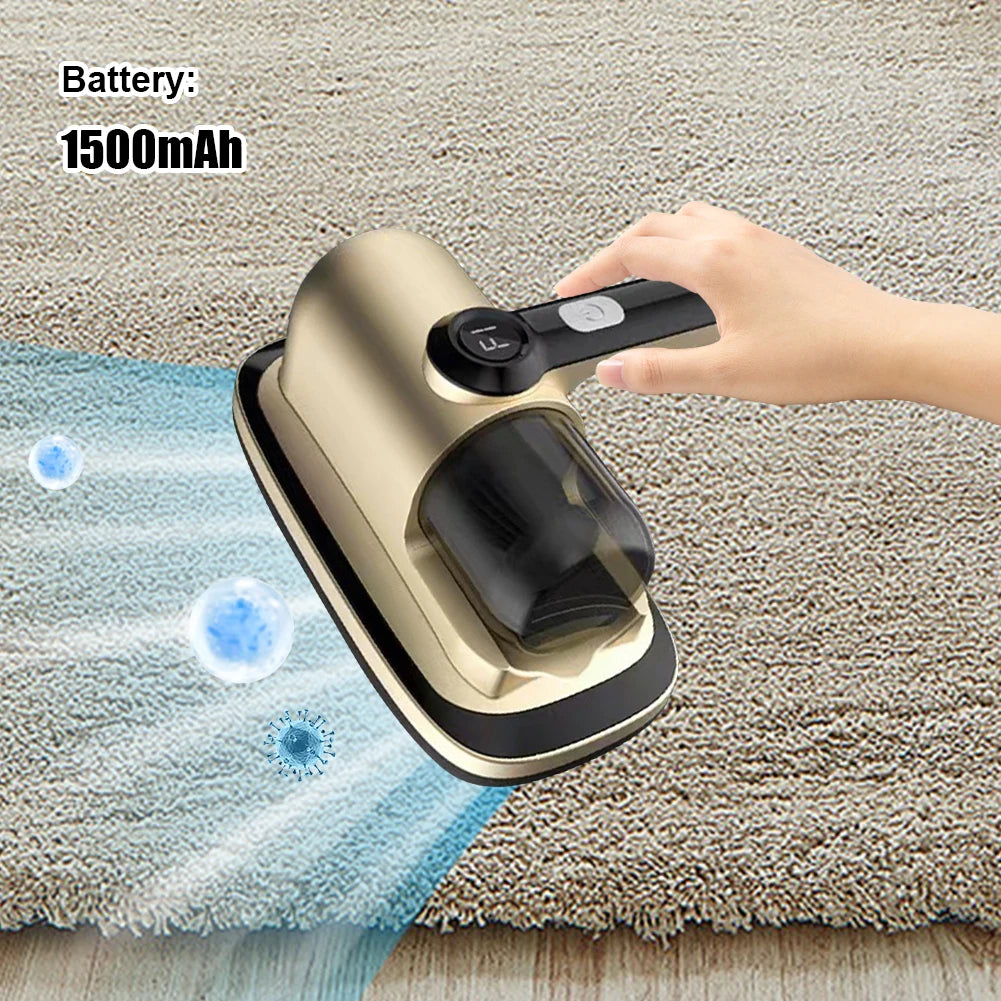 Mattress Vacuum Cleaner Cordless UV Bed Vacuum Cleaner Multifunction UV Mite Remover 2 Gear LCD Display for Bed Mattress Pillow