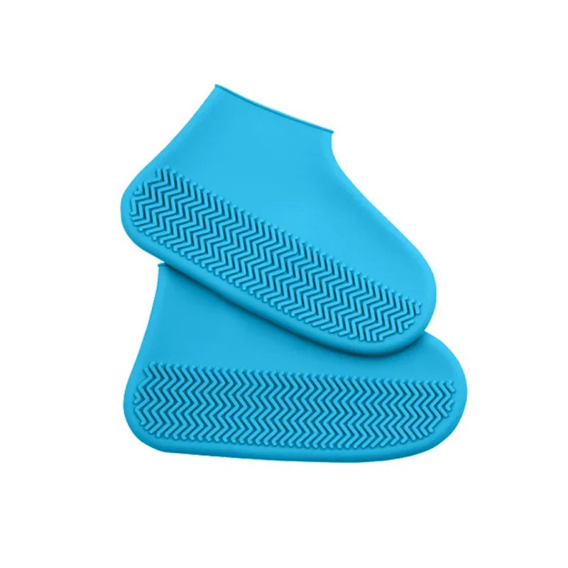 1 Paar wasserdichter rutsch fester Unisex-Silikons chuh Hochela tische, verschleiß feste Regens tiefel für wieder verwendbare Schuh überzüge für Regentage im Freien