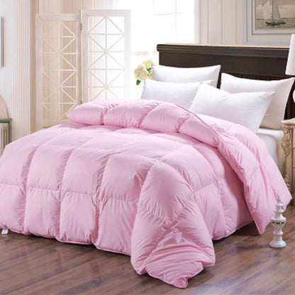 Advanced 100% Goose Down Duvet quilted cotton Quilt cover Comfortable and warm Comforter Winter Thick Blanket Solid Color