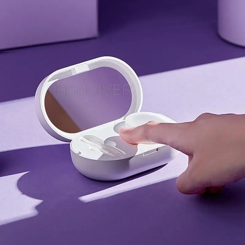 Ultrasonic Cleaner Contact Lens Cleaning Machine Colored Contact Lens Accessories Sonic Washing Case Magnetic Charging