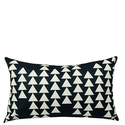 Schwarz-weißer Lendenkissenbezug mit geometrischem Motiv, dekorativer Lendenkissenbezug, Heimdeko-Sofa 30 x 50 cm Kissenbezug