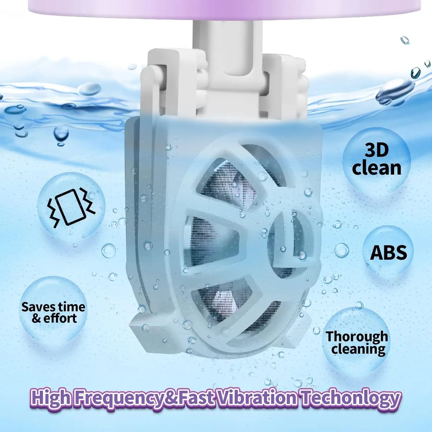 Ultrasonic Contact Lens Cleaner Machine Intelligent Cleaning Case Kit for Soft & Rigid Contact Lenses Automatic Vibration Washer