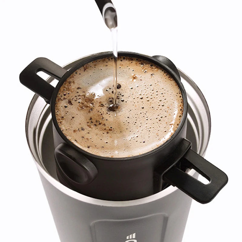 Kaffeefilter tragbarer wiederverwendbarer Trichter Tee -Infuser Edelstahl Tropfkaffee Tee