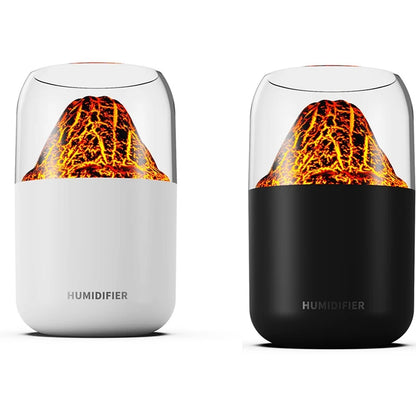 1Set Luftbefeuchter Kühle Flamme Lampe Stille Desktop Umgebungs Lampe Luftbefeuchter Aromatherapie Maschine Mini