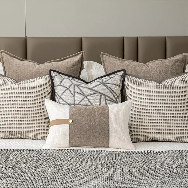 Kissenbezug, modern, modisch, für Zimmer, Bett, Sofa, Heimdekoration, Baumwollleinen, Hotel-Kissenbezug, weich und bequem, passend