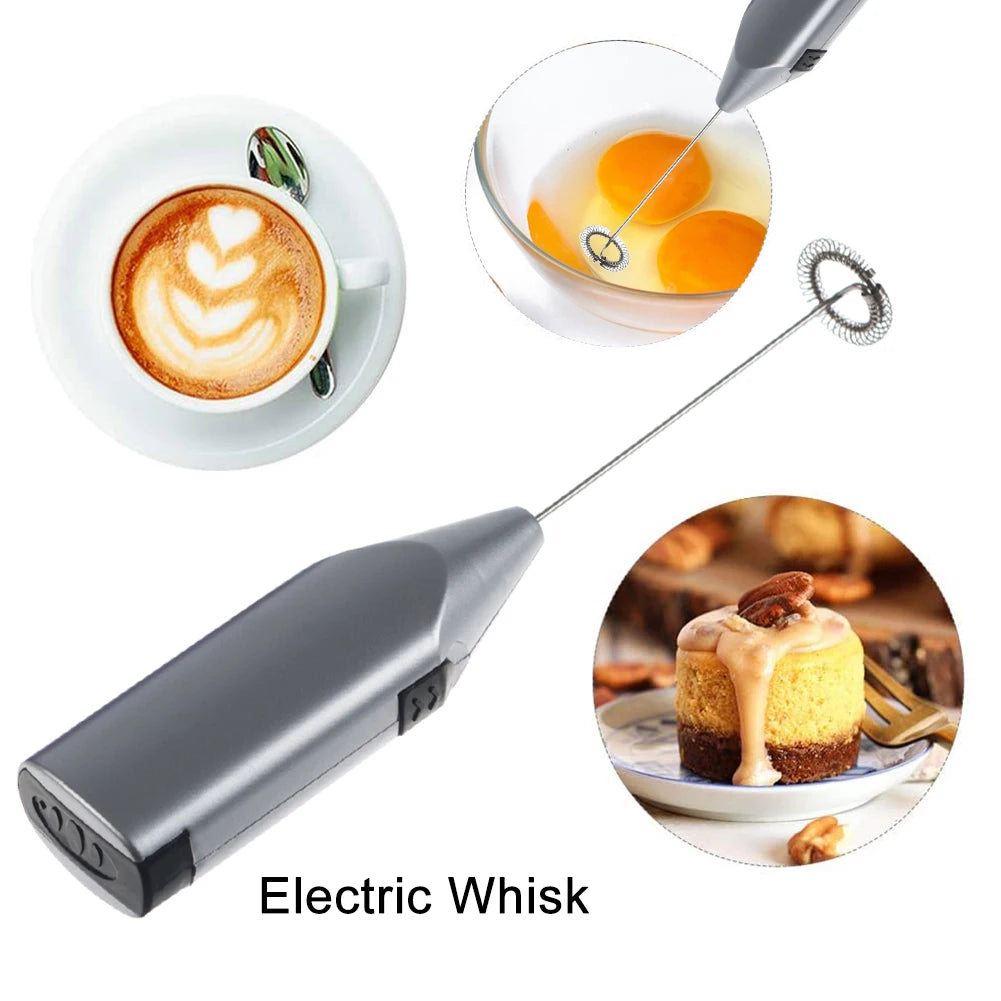 Whisk Mixer Foamer Battery Operated Milk Wand Mixer Frother Kitchen Cooking Tools Coffee Beater Easy To Clean for Hot Drink