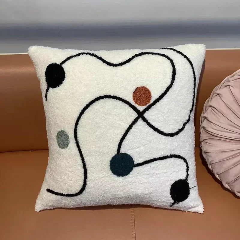 Stickkissen bedeckt die nordische moderne Einfachheit