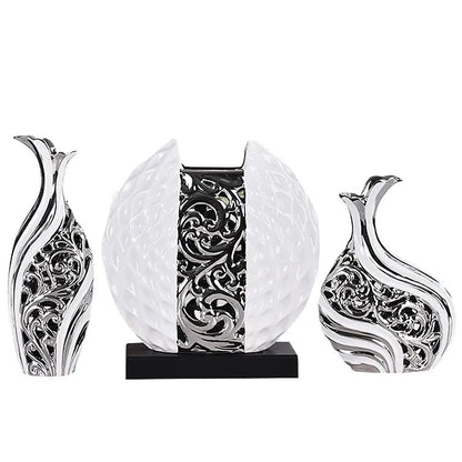 3 teile/satz Europäischen Hochzeit Dekor Handwerk Keramik Vase Kreative Raum Dekoration