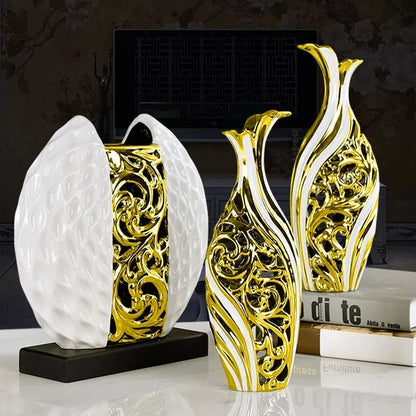 3 teile/satz Europäischen Hochzeit Dekor Handwerk Keramik Vase Kreative Raum Dekoration