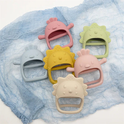 Neue Design Weiche Silikon Beißringe Für Baby Neugeborenen Ausbildung Grip Baby Spielzeug Anhänger Kauen Zahnen Für Baby Zubehör Spielzeug