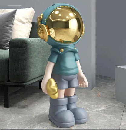 Europäische luxuriöse große Boden-Astronauten-Harzornamente für Zuhause und Wohnzimmer