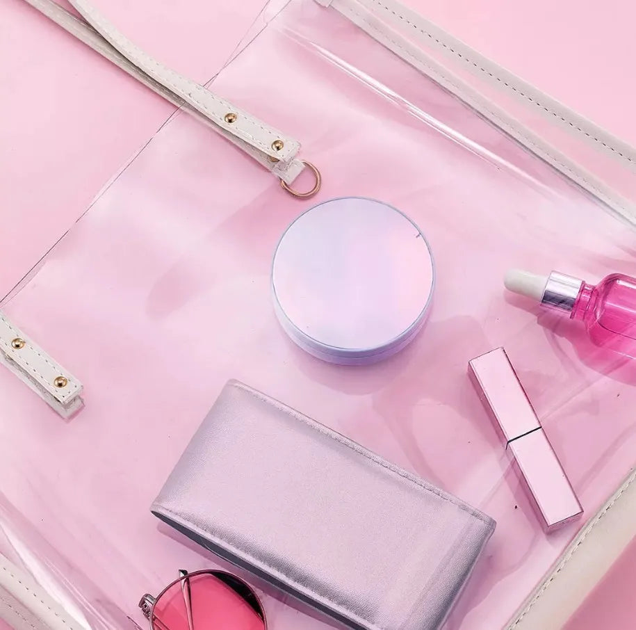 Lofans Ultrasonic Vibration Contact Lens Cleaning Box Purple One-key Control Mini Glasses Cleaner Built-in Makeup Mirror C1