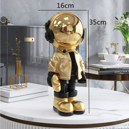 Kreative Harzkunst-Astronautenmodellspielzeuge, Astronautenstatuen, Raumdekorationen, Wohnzimmertischdekorationen, Skulpturenhandwerk