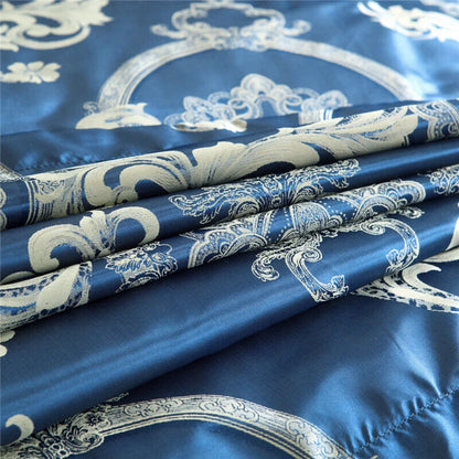 Luxury Satin Jacquard Duvet Cover Comforter Bedding Set Quilt Bed Linen Full Twin Satin Quilt Cover Twin Full Queen King
